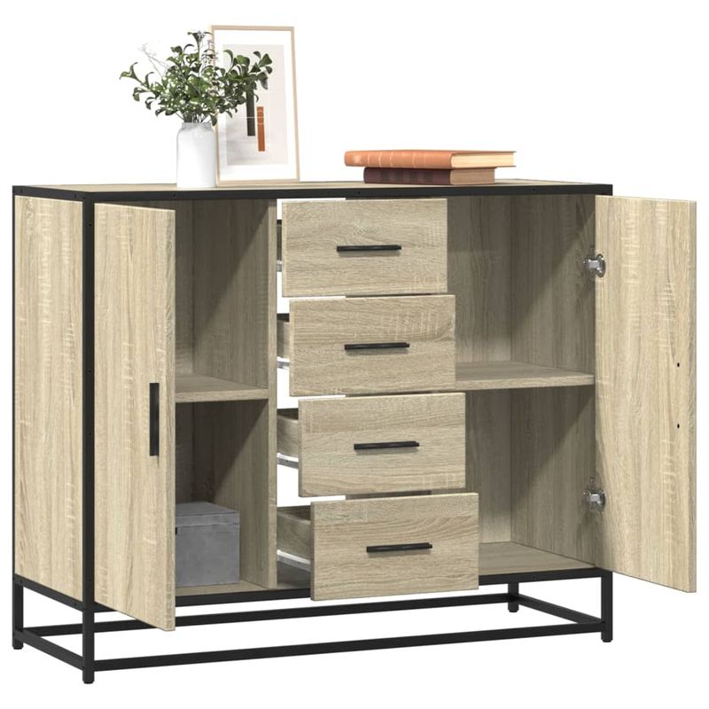 Casa si Gradina - Mobilier - Comode si corpuri - Comode - Dulap, stejar sonoma, 92x35x76 cm, lemn prelucrat - Infinity.ro