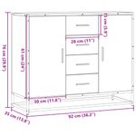 Casa si Gradina - Mobilier - Comode si corpuri - Comode - Dulap, stejar sonoma, 92x35x76 cm, lemn prelucrat - Infinity.ro