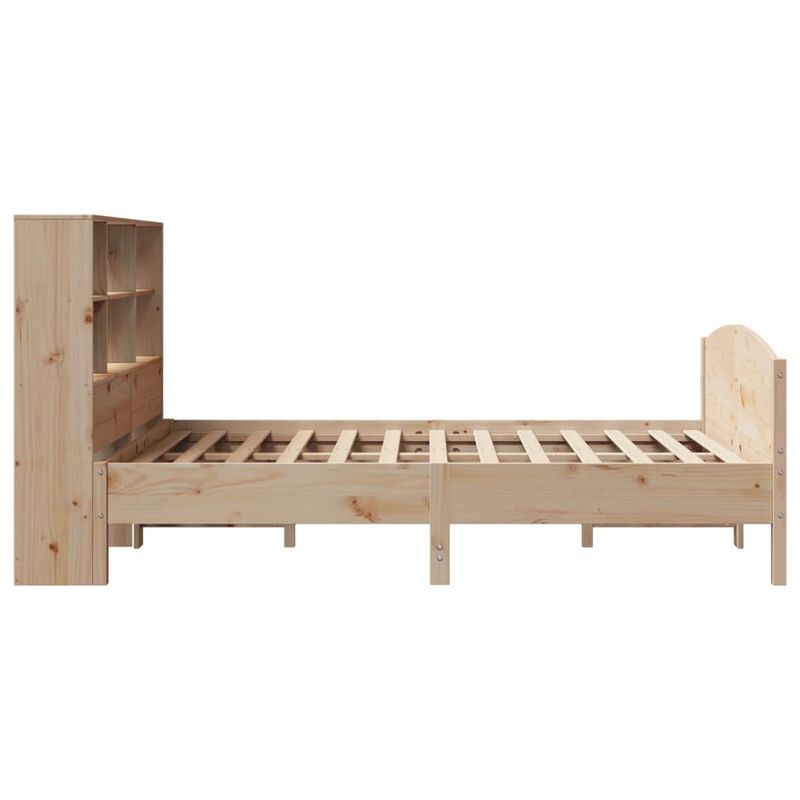 Casa si Gradina - Mobilier - Paturi si accesorii - Paturi - Pat cu biblioteca fara saltea, 150x200 cm, lemn masiv de pin - Infinity.ro