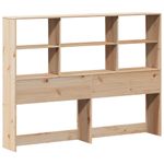 Casa si Gradina - Mobilier - Paturi si accesorii - Paturi - Pat cu biblioteca fara saltea, 150x200 cm, lemn masiv de pin - Infinity.ro
