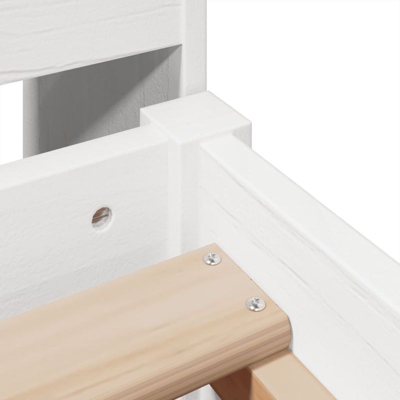 Casa si Gradina - Mobilier - Paturi si accesorii - Paturi - Cadru de pat fara saltea, alb, 75x190 cm, lemn masiv de pin - Infinity.ro