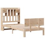 Casa si Gradina - Mobilier - Paturi si accesorii - Paturi - Pat cu biblioteca fara saltea, 100x200 cm, lemn masiv pin - Infinity.ro