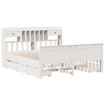 Casa si Gradina - Mobilier - Paturi si accesorii - Paturi - Pat cu biblioteca fara saltea, 180x200 cm, lemn masiv de pin - Infinity.ro