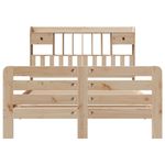 Casa si Gradina - Mobilier - Paturi si accesorii - Paturi - Pat cu biblioteca fara saltea, 140x200 cm, lemn masiv de pin - Infinity.ro