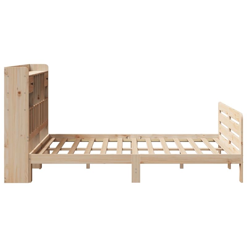 Casa si Gradina - Mobilier - Paturi si accesorii - Paturi - Pat cu biblioteca fara saltea, 140x200 cm, lemn masiv de pin - Infinity.ro