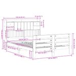 Casa si Gradina - Mobilier - Paturi si accesorii - Paturi - Pat cu biblioteca fara saltea, 140x200 cm, lemn masiv de pin - Infinity.ro
