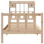 Casa si Gradina - Mobilier - Paturi si accesorii - Paturi - Pat cu biblioteca fara saltea, 100x200 cm, lemn masiv pin - Infinity.ro