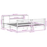 Casa si Gradina - Mobilier - Paturi si accesorii - Paturi - Pat cu biblioteca fara saltea maro 180x200 cm lemn masiv de pin - Infinity.ro