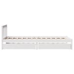 Casa si Gradina - Mobilier - Paturi si accesorii - Paturi - Cadru de pat fara saltea, alb, 75x190 cm, lemn masiv de pin - Infinity.ro