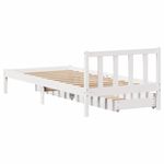 Casa si Gradina - Mobilier - Paturi si accesorii - Paturi - Cadru de pat fara saltea, alb, 75x190 cm, lemn masiv de pin - Infinity.ro