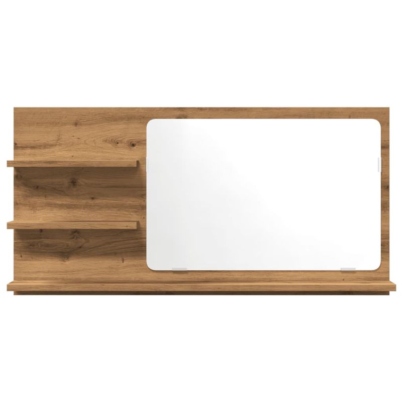 Casa si Gradina - Mobilier - Mobilier baie - Corpuri baie - Dulap baie cu oglinda stejar artizanal 90x11x45 cm, lemn - Infinity.ro