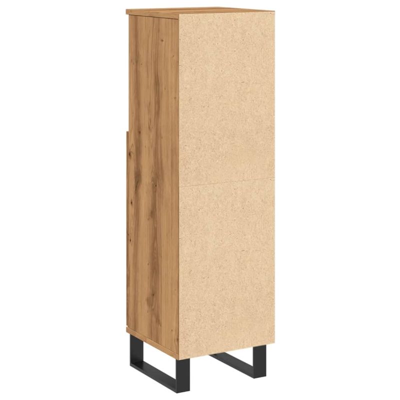 Casa si Gradina - Mobilier - Mobilier baie - Corpuri baie - Dulap de baie, stejar artizanal, 30x30x100 cm, lemn prelucrat - Infinity.ro