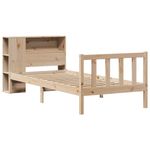 Casa si Gradina - Mobilier - Paturi si accesorii - Paturi - Pat cu biblioteca fara saltea, 100x200 cm, lemn masiv pin - Infinity.ro