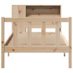 Casa si Gradina - Mobilier - Paturi si accesorii - Paturi - Pat cu biblioteca fara saltea, 100x200 cm, lemn masiv pin - Infinity.ro