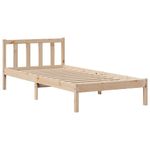 Casa si Gradina - Mobilier - Paturi si accesorii - Paturi - Pat cu biblioteca fara saltea, 100x200 cm, lemn masiv pin - Infinity.ro