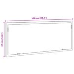 Casa si Gradina - Mobilier - Mobilier baie - Oglinzi baie - Oglinda de baie LED lemn vechi, 100x8,5x37 cm lemn prelucrat - Infinity.ro