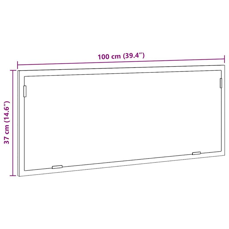 Casa si Gradina - Mobilier - Mobilier baie - Oglinzi baie - Oglinda de baie LED lemn vechi, 100x8,5x37 cm lemn prelucrat - Infinity.ro