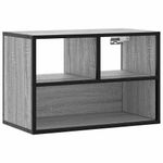 Casa si Gradina - Mobilier - Comode si corpuri - Comode - Dulap TV, gri sonoma, 60x31x39,5 cm, lemn prelucrat si metal - Infinity.ro