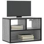 Casa si Gradina - Mobilier - Comode si corpuri - Comode - Dulap TV, gri sonoma, 60x31x39,5 cm, lemn prelucrat si metal - Infinity.ro