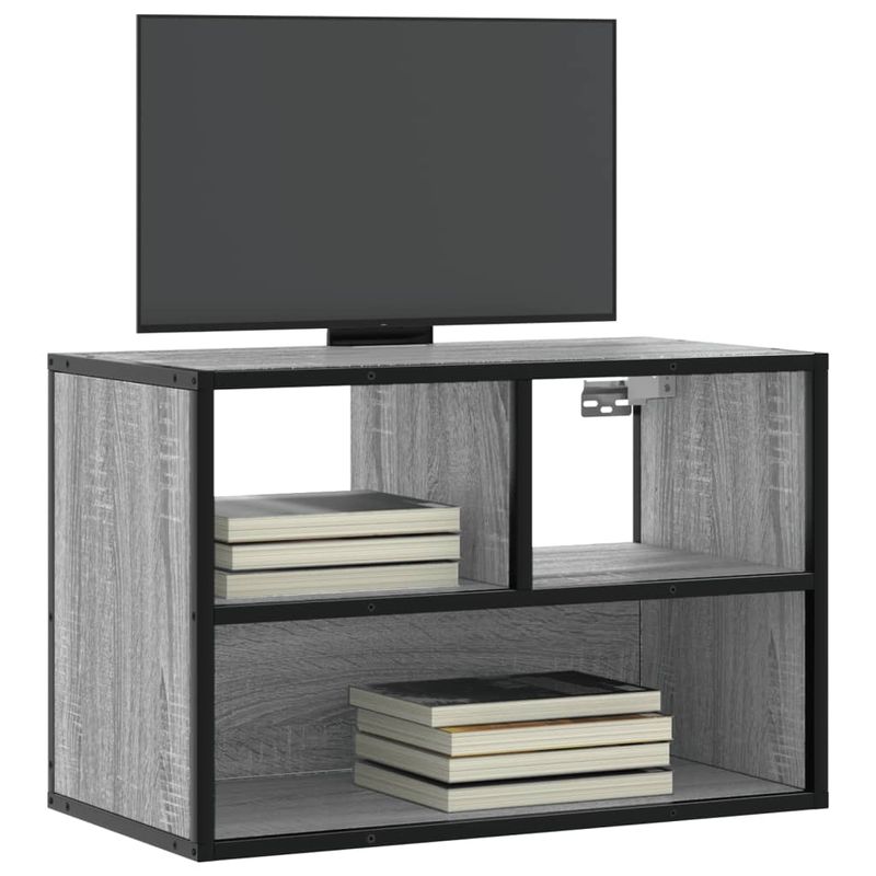 Casa si Gradina - Mobilier - Comode si corpuri - Comode - Dulap TV, gri sonoma, 60x31x39,5 cm, lemn prelucrat si metal - Infinity.ro