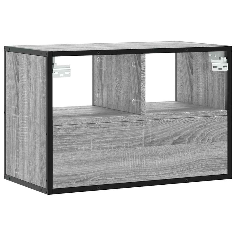 Casa si Gradina - Mobilier - Comode si corpuri - Comode - Dulap TV, gri sonoma, 60x31x39,5 cm, lemn prelucrat si metal - Infinity.ro