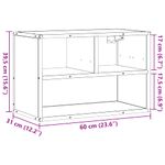 Casa si Gradina - Mobilier - Comode si corpuri - Comode - Dulap TV, gri sonoma, 60x31x39,5 cm, lemn prelucrat si metal - Infinity.ro