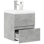 Casa si Gradina - Mobilier - Seturi de mobilier - Seturi baie - Set mobilier de baie, 2 piese, gri beton, lemn compozit - Infinity.ro