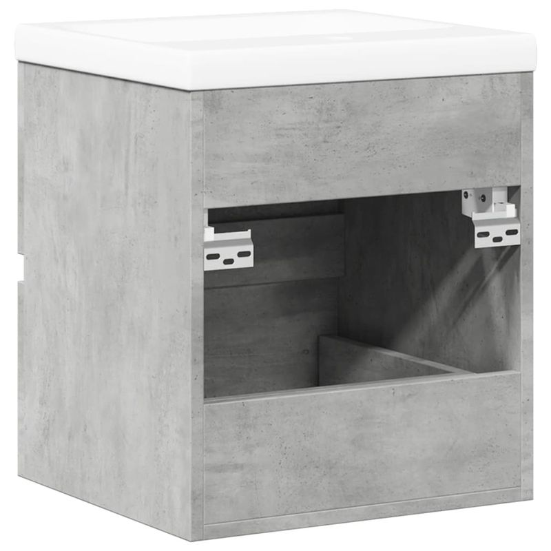 Casa si Gradina - Mobilier - Seturi de mobilier - Seturi baie - Set mobilier de baie, 2 piese, gri beton, lemn compozit - Infinity.ro
