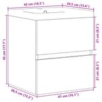 Casa si Gradina - Mobilier - Seturi de mobilier - Seturi baie - Set mobilier de baie, 2 piese, gri beton, lemn compozit - Infinity.ro