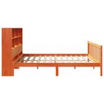 Casa si Gradina - Mobilier - Paturi si accesorii - Paturi - Pat cu biblioteca fara saltea maro 200x200 cm lemn masiv de pin - Infinity.ro