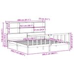 Casa si Gradina - Mobilier - Paturi si accesorii - Paturi - Pat cu biblioteca fara saltea maro 200x200 cm lemn masiv de pin - Infinity.ro