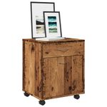 Casa si Gradina - Mobilier - Dulapuri si sifoniere - Dulapuri - Dulap cu roti, lemn vechi, 45x38x54 cm, lemn prelucrat - Infinity.ro