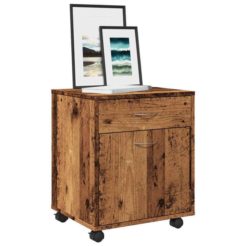 Casa si Gradina - Mobilier - Dulapuri si sifoniere - Dulapuri - Dulap cu roti, lemn vechi, 45x38x54 cm, lemn prelucrat - Infinity.ro