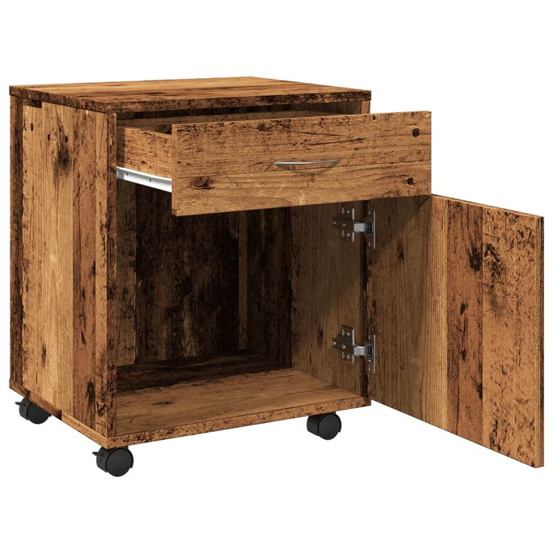 Casa si Gradina - Mobilier - Dulapuri si sifoniere - Dulapuri - Dulap cu roti, lemn vechi, 45x38x54 cm, lemn prelucrat - Infinity.ro