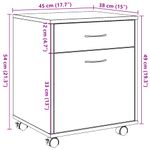 Casa si Gradina - Mobilier - Dulapuri si sifoniere - Dulapuri - Dulap cu roti, lemn vechi, 45x38x54 cm, lemn prelucrat - Infinity.ro
