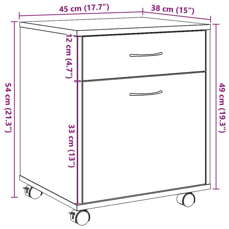 Casa si Gradina - Mobilier - Dulapuri si sifoniere - Dulapuri - Dulap cu roti, lemn vechi, 45x38x54 cm, lemn prelucrat - Infinity.ro