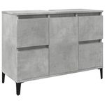 Casa si Gradina - Mobilier - Mobilier baie - Comode baie - Dulap de chiuveta, gri beton, 80x33x60 cm, lemn prelucrat - Infinity.ro