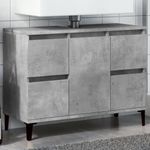 Casa si Gradina - Mobilier - Mobilier baie - Comode baie - Dulap de chiuveta, gri beton, 80x33x60 cm, lemn prelucrat - Infinity.ro