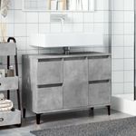 Casa si Gradina - Mobilier - Mobilier baie - Comode baie - Dulap de chiuveta, gri beton, 80x33x60 cm, lemn prelucrat - Infinity.ro