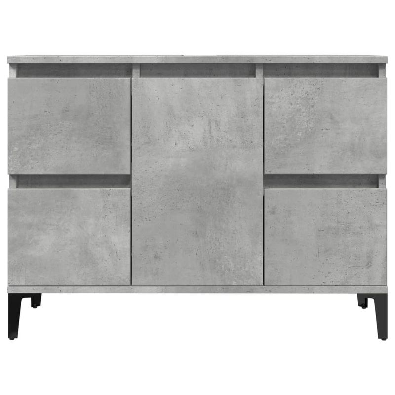 Casa si Gradina - Mobilier - Mobilier baie - Comode baie - Dulap de chiuveta, gri beton, 80x33x60 cm, lemn prelucrat - Infinity.ro