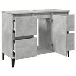 Casa si Gradina - Mobilier - Mobilier baie - Comode baie - Dulap de chiuveta, gri beton, 80x33x60 cm, lemn prelucrat - Infinity.ro