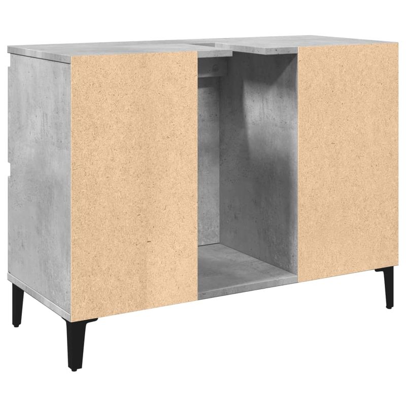 Casa si Gradina - Mobilier - Mobilier baie - Comode baie - Dulap de chiuveta, gri beton, 80x33x60 cm, lemn prelucrat - Infinity.ro