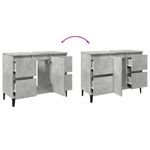Casa si Gradina - Mobilier - Mobilier baie - Comode baie - Dulap de chiuveta, gri beton, 80x33x60 cm, lemn prelucrat - Infinity.ro