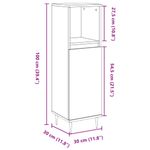 Casa si Gradina - Mobilier - Seturi de mobilier - Seturi baie - Dulap de baie, gri beton, 30x30x100 cm, lemn prelucrat - Infinity.ro