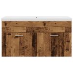 Casa si Gradina - Mobilier - Seturi de mobilier - Seturi baie - Dulap pentru chiuveta de baie, lavoar incorporat, lemn vechi - Infinity.ro