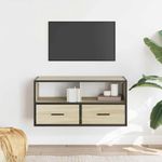 Casa si Gradina - Mobilier - Comode si corpuri - Comode - Dulap TV, stejar sonoma, 80x31x39,5 cm, lemn prelucrat si metal - Infinity.ro