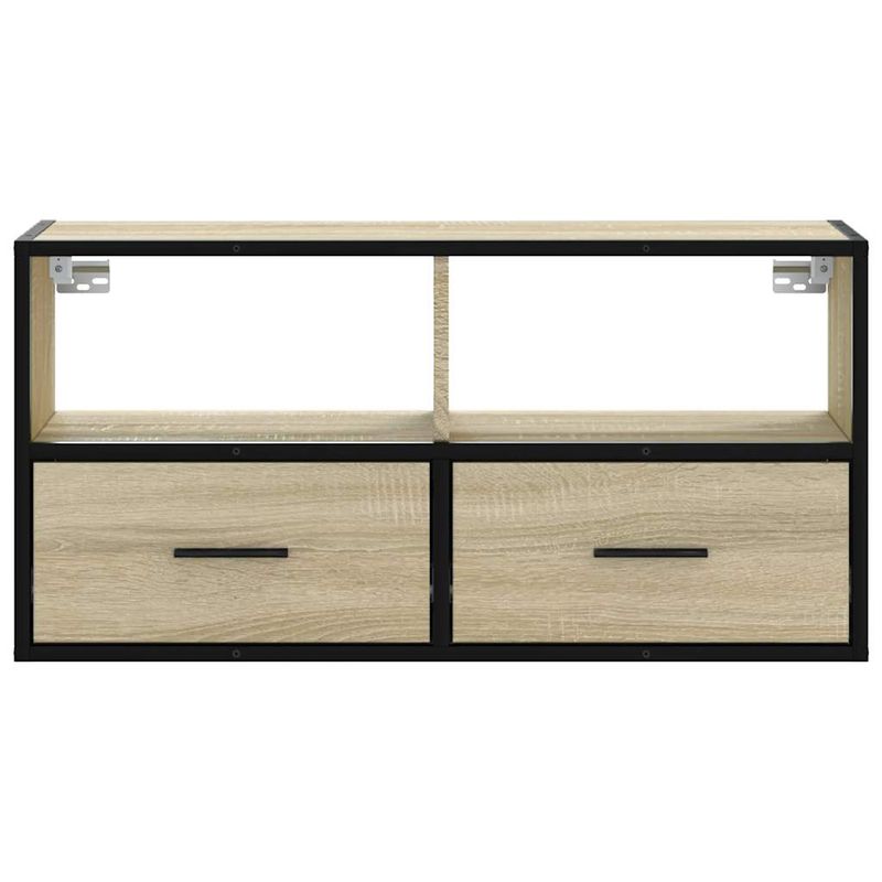 Casa si Gradina - Mobilier - Comode si corpuri - Comode - Dulap TV, stejar sonoma, 80x31x39,5 cm, lemn prelucrat si metal - Infinity.ro