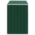 Casa si Gradina - Mobilier - Organizare si depozitare - Cosuri de gunoi - Depozit pubele cu roti duble, verde, 144x81x113 cm, otel - Infinity.ro