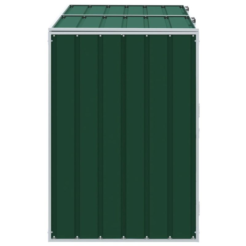 Casa si Gradina - Mobilier - Organizare si depozitare - Cosuri de gunoi - Depozit pubele cu roti duble, verde, 144x81x113 cm, otel - Infinity.ro