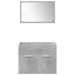 Casa si Gradina - Mobilier - Seturi de mobilier - Seturi baie - Set mobilier de baie, 5 piese, gri beton, lemn prelucrat - Infinity.ro